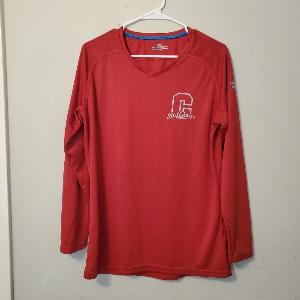 Mizuno Georgia Bulldogs Long Sleeve Drylit Sport Shirt Sz Large
